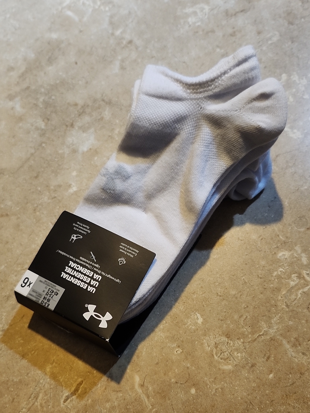 Under Armour White No Show Socks - 6 Pack
